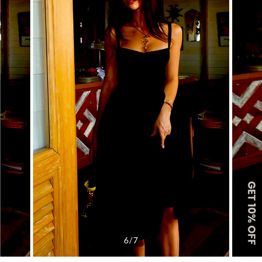 Commense ruffle hem midi dress